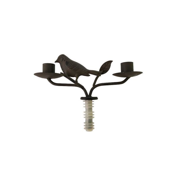 Metal Bottle Stopper w/Candle Holders #1567 - Picture 2 of 4